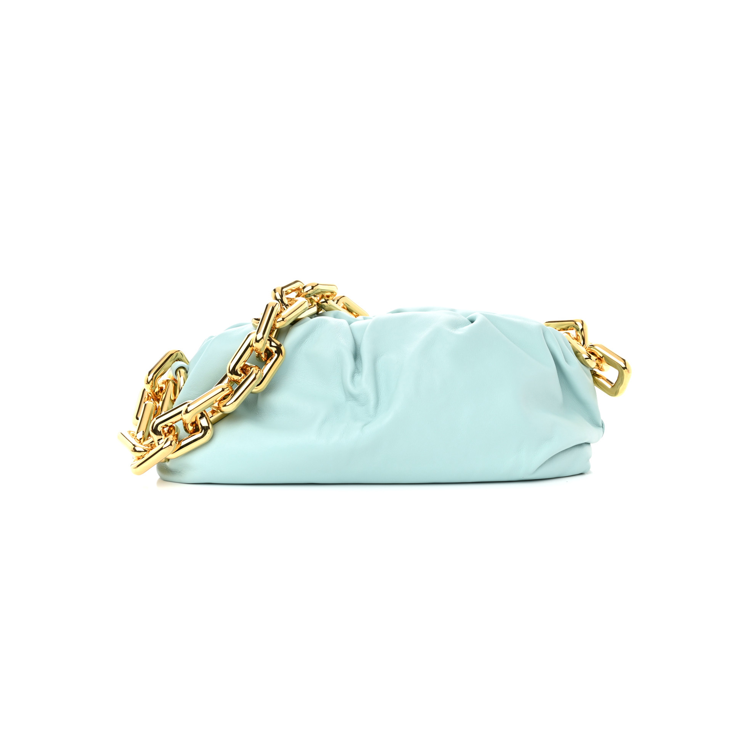 BOTTEGA VENETA CALFSKIN THE POUCH CHAIN SPEARMINT (30*15*10cm) BOTTEGA VENETA CALFSKIN THE POUCH CHAIN SPEARMINT (30*15*10cm)