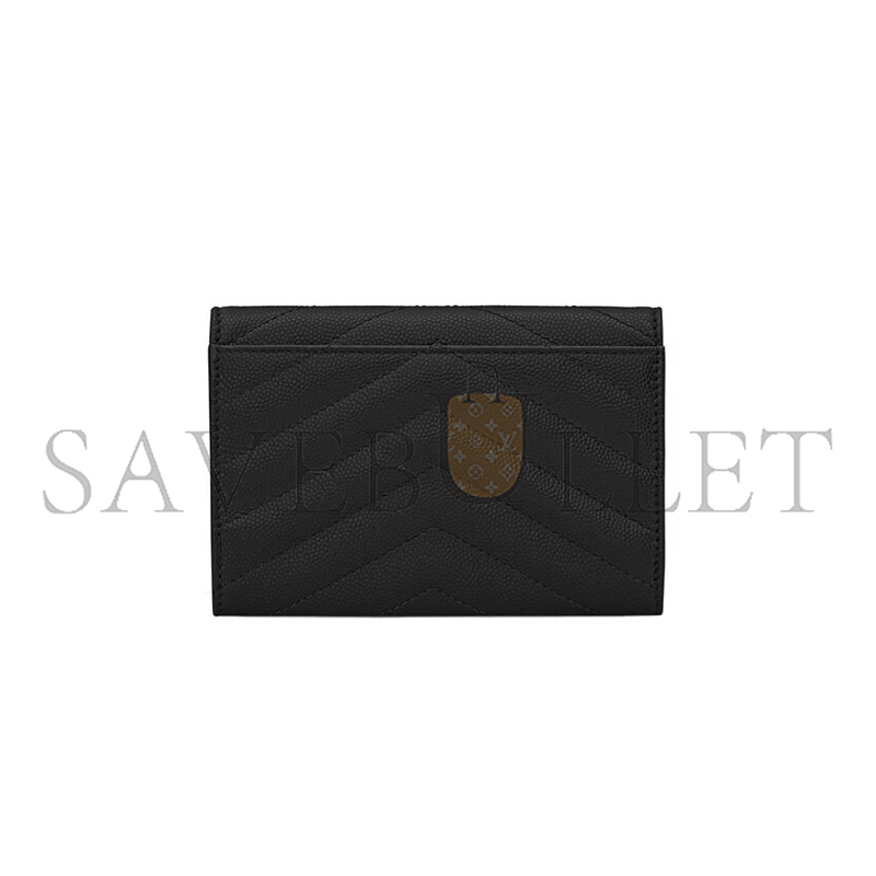 YSL CASSANDRE MATELASSÉ SMALL ENVELOPE WALLET IN GRAIN DE POUDRE LEATHER 414404BOW011000 (13.5*9.5*3cm)