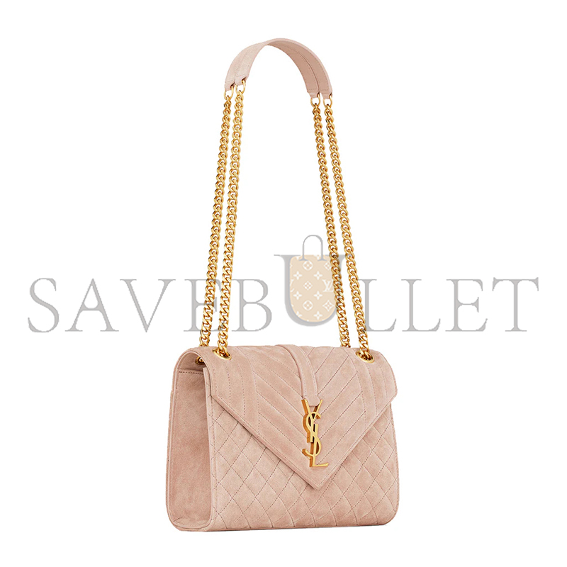 YSL ENVELOPE MEDIUM IN QUILTED SUEDE 6001851S7F12738 (24*17.5*6cm)