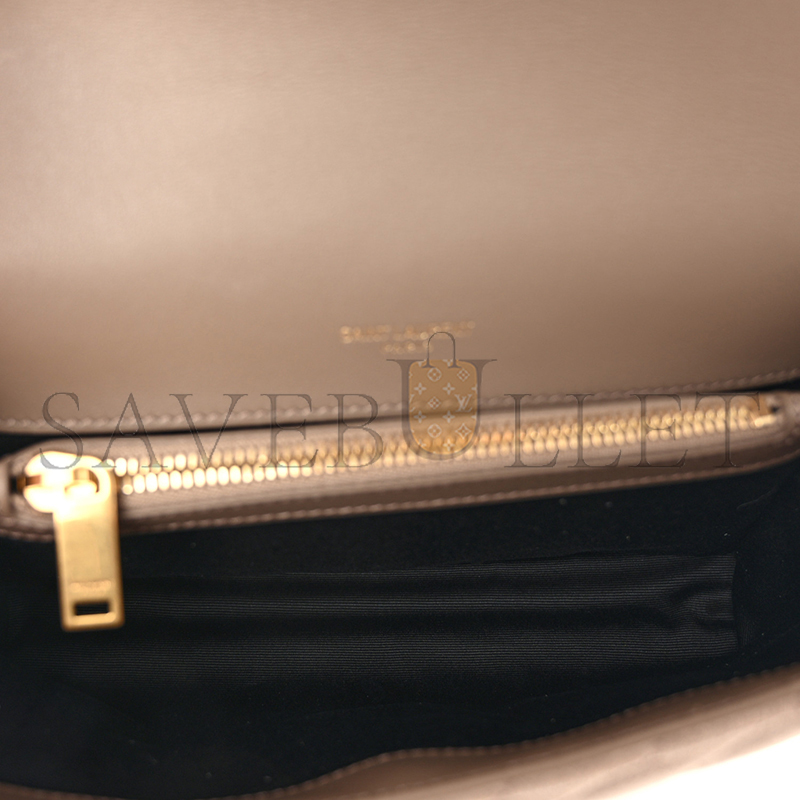 YSL COLLEGE MEDIUM IN QUILTED SUEDE 6002791U8072346 (24*17*6.5cm)